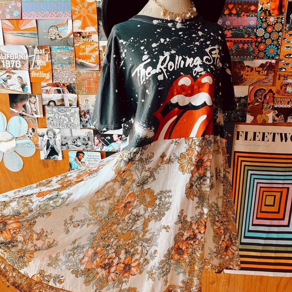 The Rolling Stones band tee dress